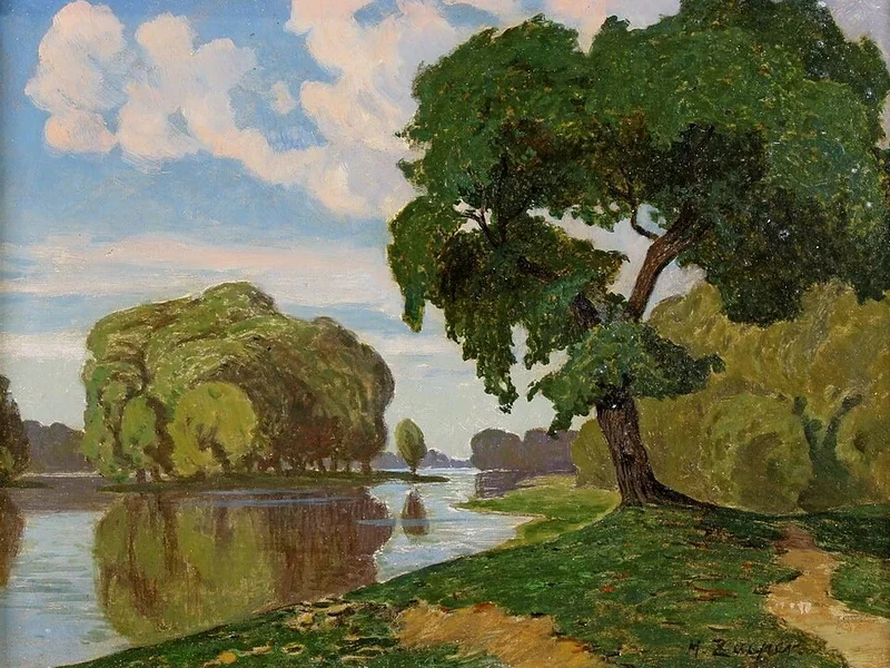 1872-Max Zaeper - Veduta nel Brandeburgo